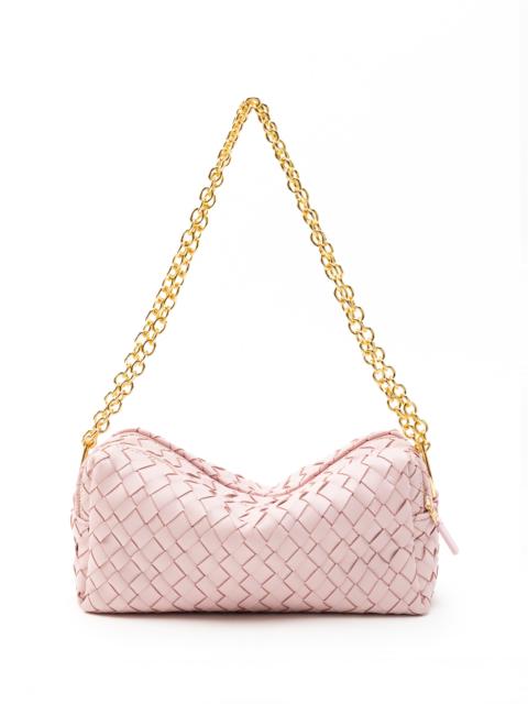 Trousse Chain Woven Leather Pink