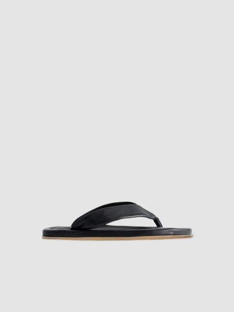 Dasha 2.0 Black Nappa Leather Flip-Flop Sandal