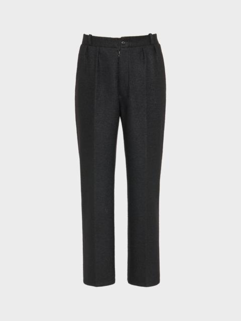Felted Wool Straight-Leg Trousers