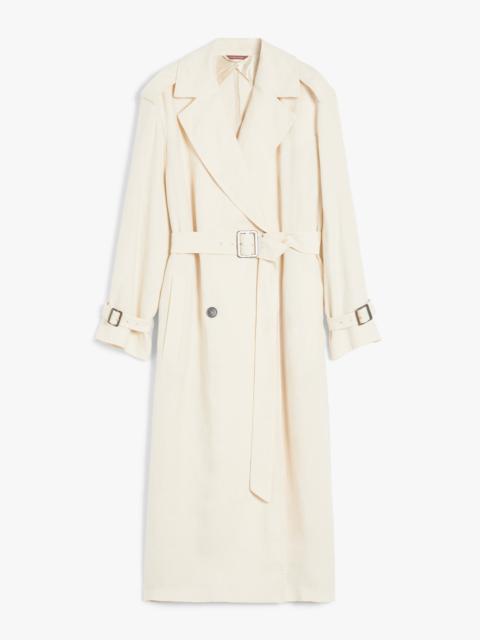 VIESTE Linen twill trench coat