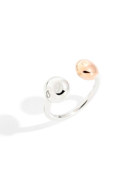SILVER & ROSE GOLD PEPITA RING