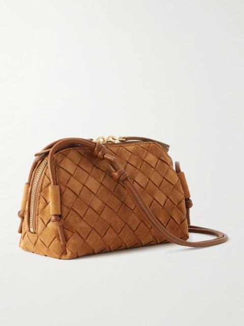 Concert Pouch Intrecciato Suede Shoulder Bag