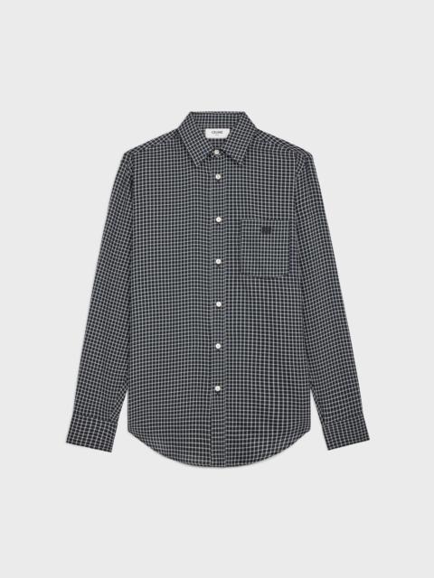 loose shirt in checked cotton