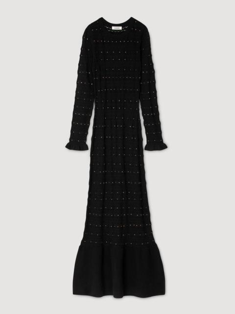 RHINESTONE KNIT MAXI DRESS
