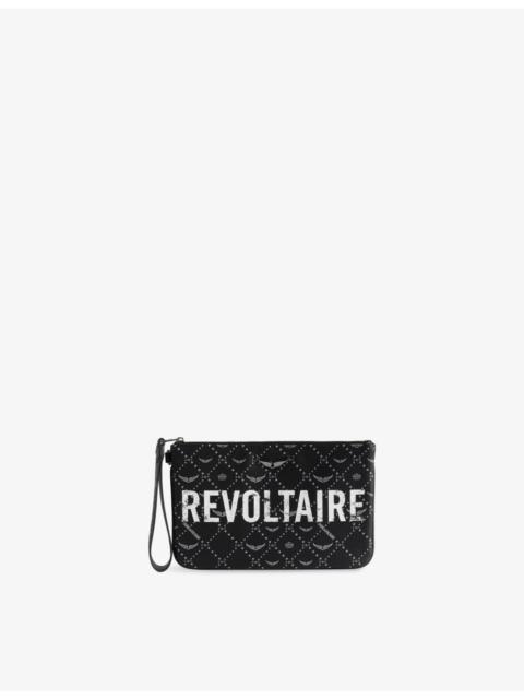 Revoltaire Z Monogram Faux-Leather Pouch