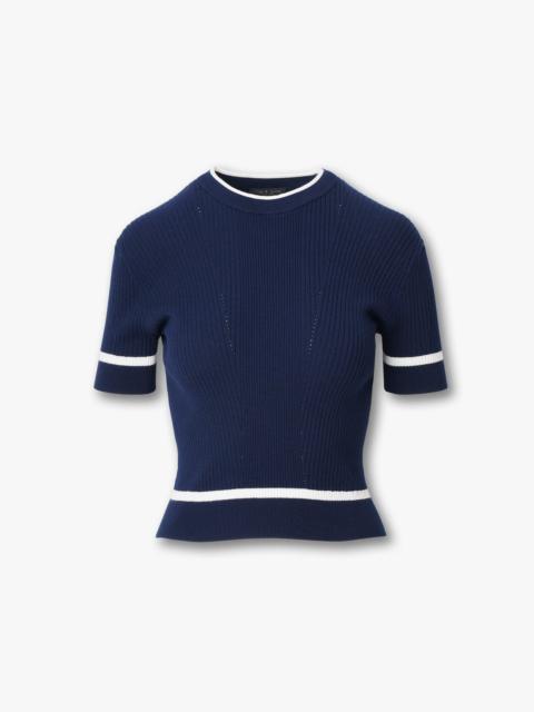 Kassy Ribbed Short-Sleeve Sweater