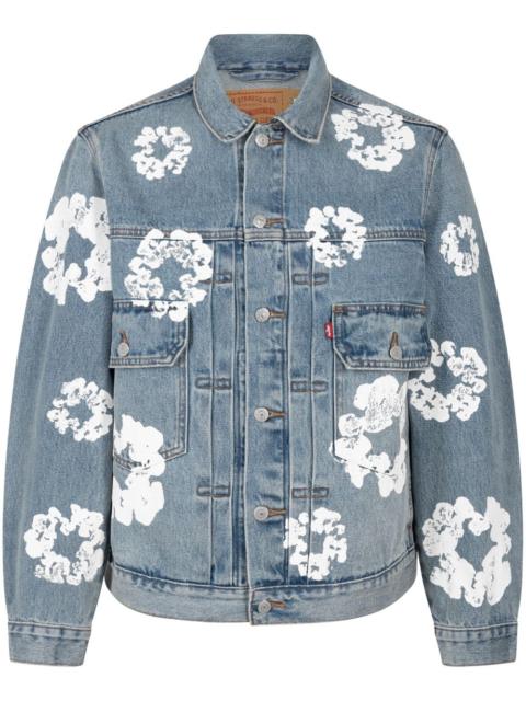 x Levi's wreath-print denim jacket