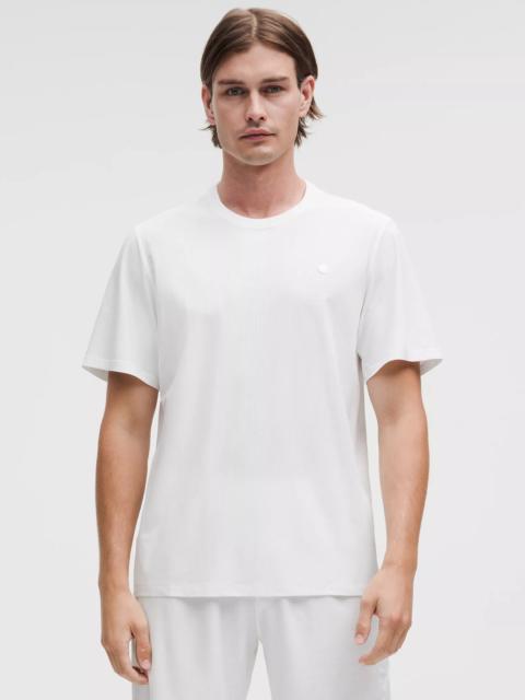 UV-Protective Striped Mesh Tennis T-Shirt