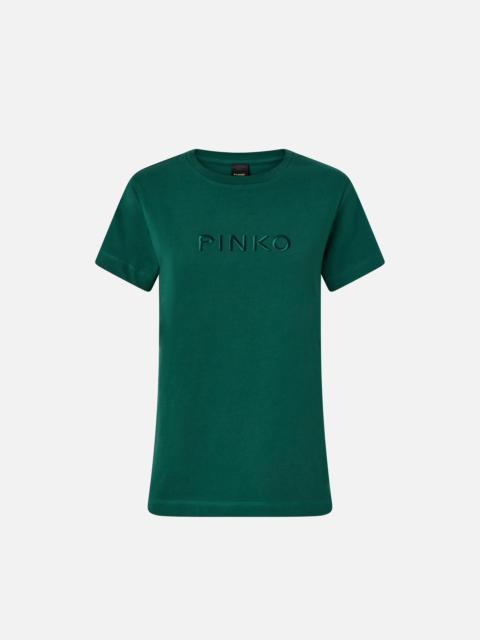T-SHIRT WITH PINKO LOGO EMBROIDERY