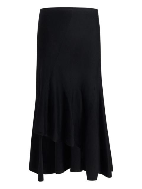 Miranda asymmetric-hem midi skirt