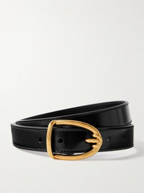 Glossed-leather Belt