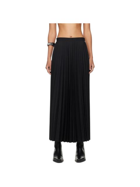 Black Pleated Maxi Skirt