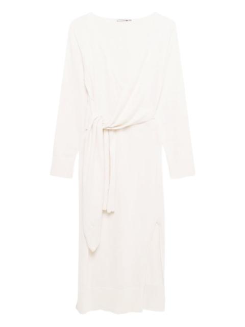 Skyla V-neck wrap midi dress