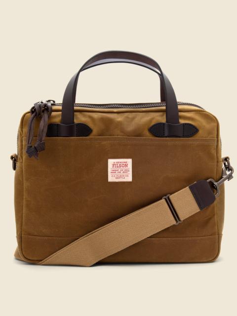 Tin Cloth Compact Briefcase - Dark Tan