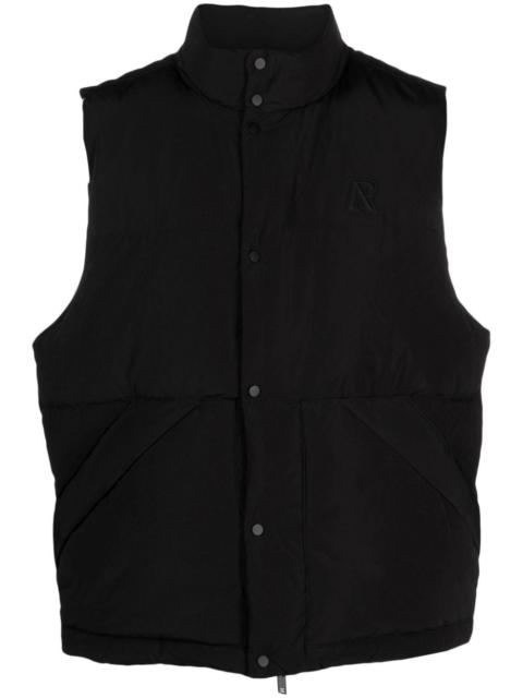 logo-appliquÃ© quilted gilet