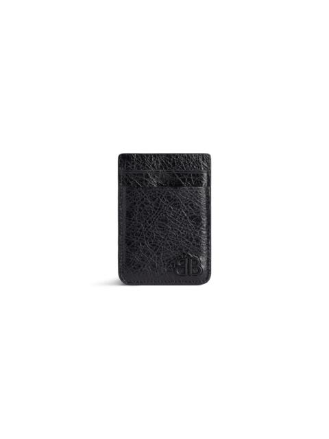 Men's Monaco Magnet Card Holder  in Black