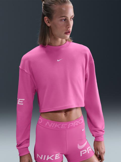 Nike Pro Women's Dri-FIT Loose Crew-Neck French Terry Sweatshirt