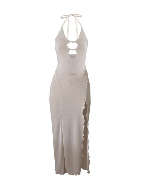 HEATHER MIDI DRESS PUMICE STONE