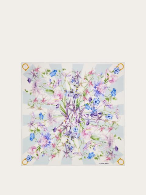 Gaia print silk scarf