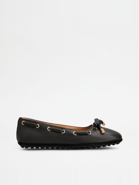 BALLERINAS IN NAPPA LEATHER - BLACK
