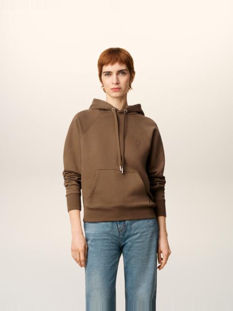 BROWN COTTON AMI DE COEUR HOODIE