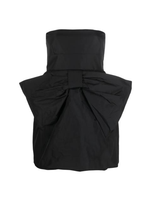 strapless bow-detail minidress