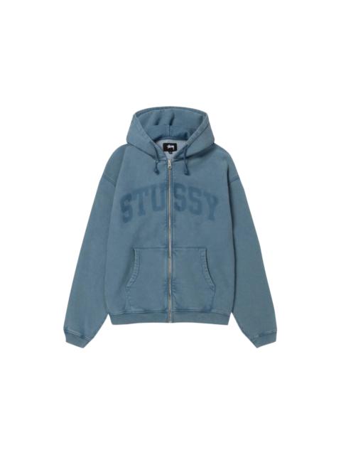 Stussy Faded Graphic Zip Hoodie Washed Navy