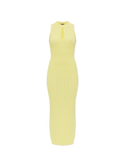 keyhole ribbed dress
