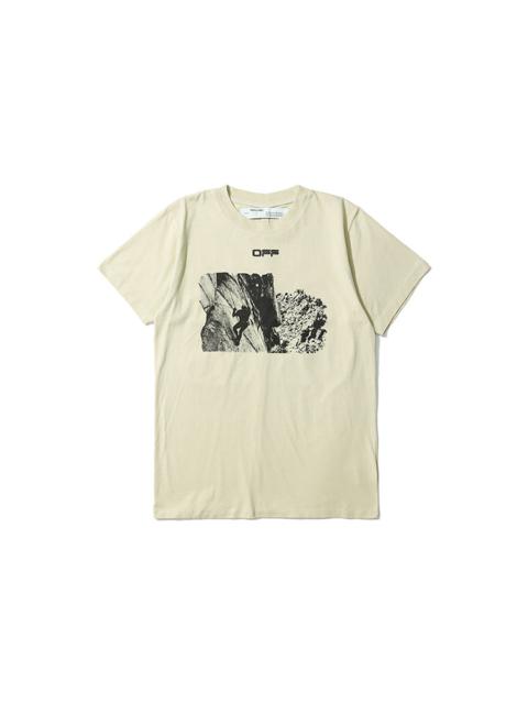 Men's Off-White C/O VIRGIL ABLOH Arrow Short Sleeve Version Creamy White T-Shirt OMAA027S20185015611