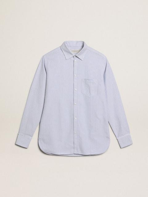 Men's shirt with narrow stripes