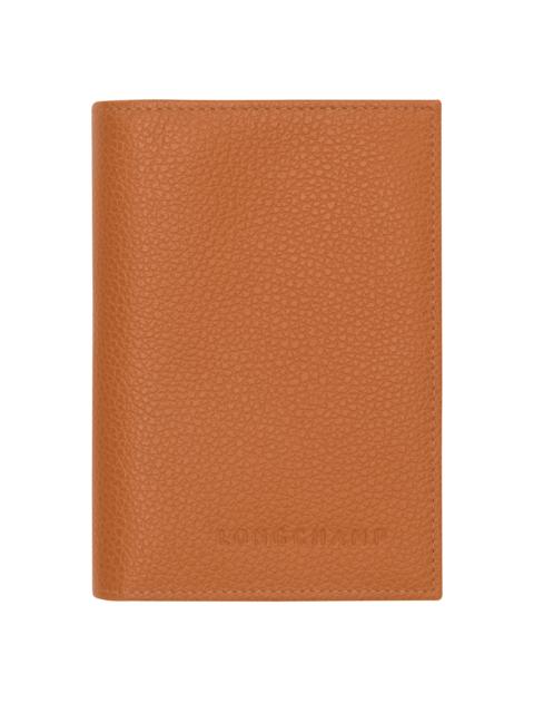 Le Foulonné Passport cover Amber - Leather