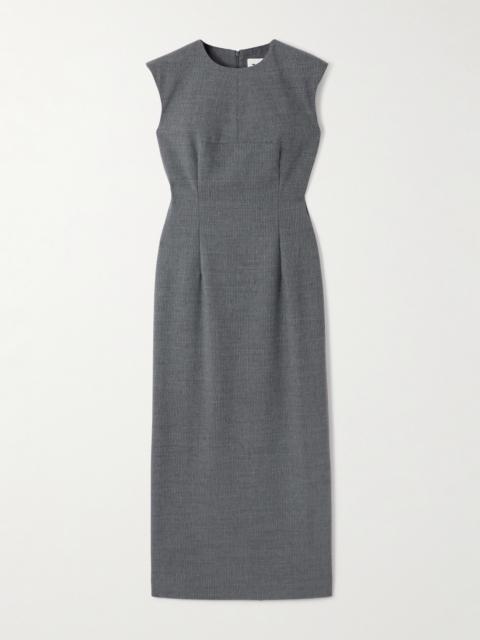 Estelle Pinstriped Woven Midi Dress