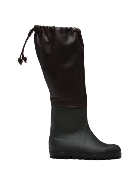 SSENSE Exclusive Brown Farmer Rain Tall Boots