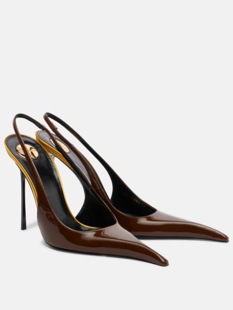 Amalia 110 patent leather slingback pumps
