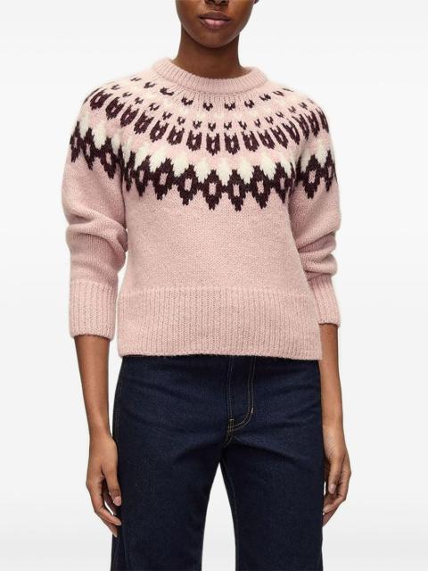 Anne fairisle puff-sleeve sweater