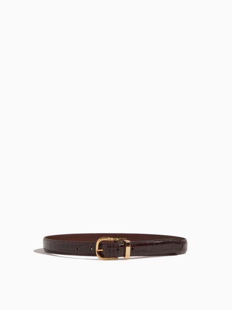 Louise Belt in Dark Brown with Shiny Brass Buckle