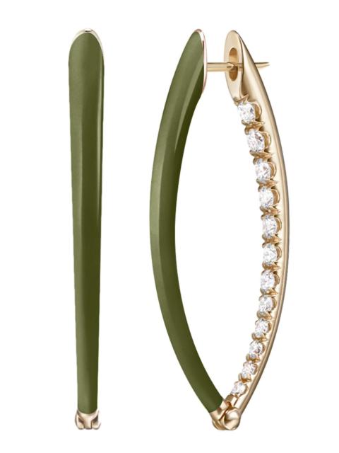 Medium Army Green Cristina Earrings