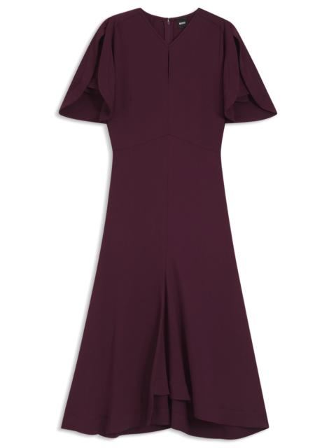 KEYHOLE-NECKLINE DRESS IN SOFT CREPE