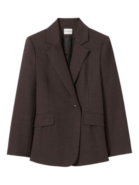 single-breasted wool blazer