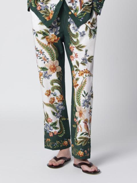 Sand Nature trousers in linen blend