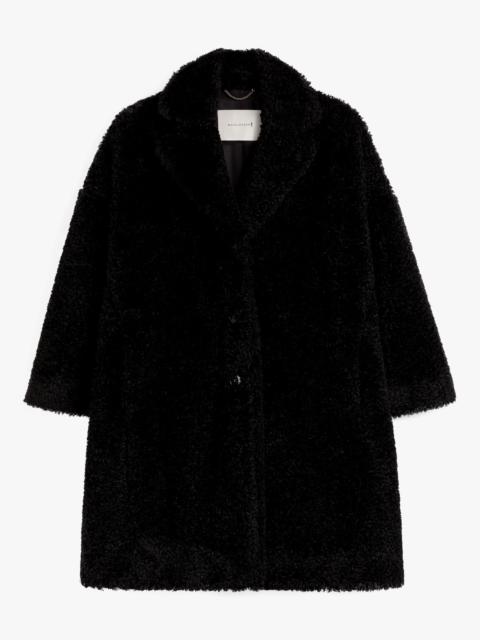HUMBIE CHESTER BLACK ECO FUR COCOON COAT