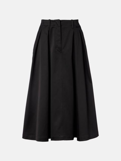 Cotton midi skirt