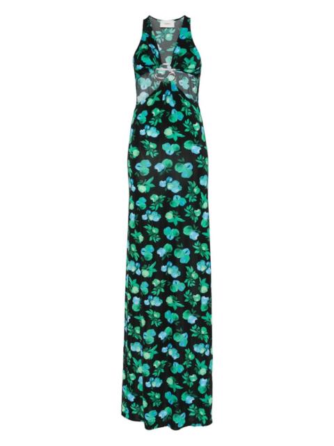 C-logo printed maxi dress