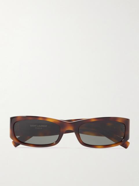 Rectangle-frame Tortoiseshell Acetate Sunglasses