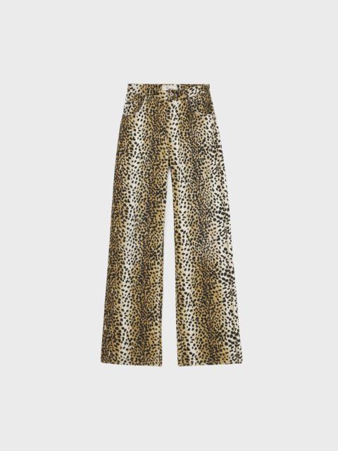 BOY FIT PANTS IN ANIMALIER PRINT BULL COTTON