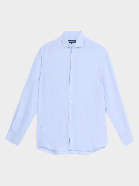 Men's Antonio Linen Casual Button-Down Shirt