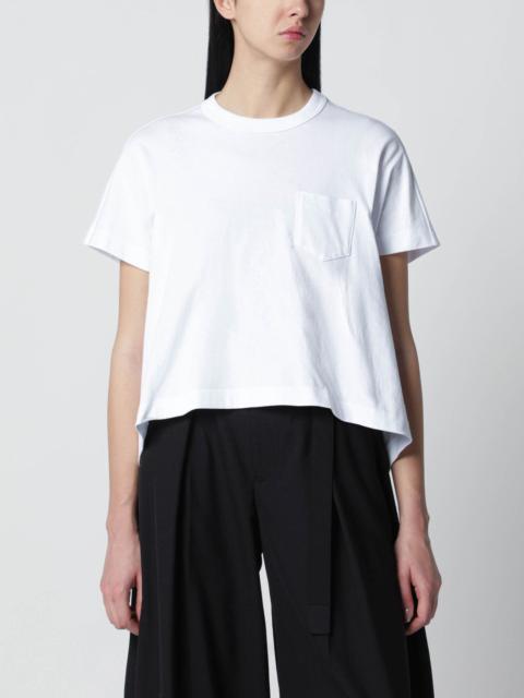 White cropped cotton T-shirt