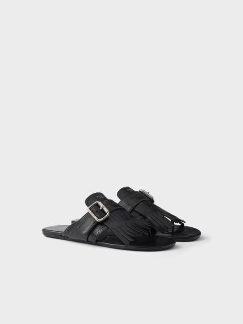 Shuffle leather thong sandals