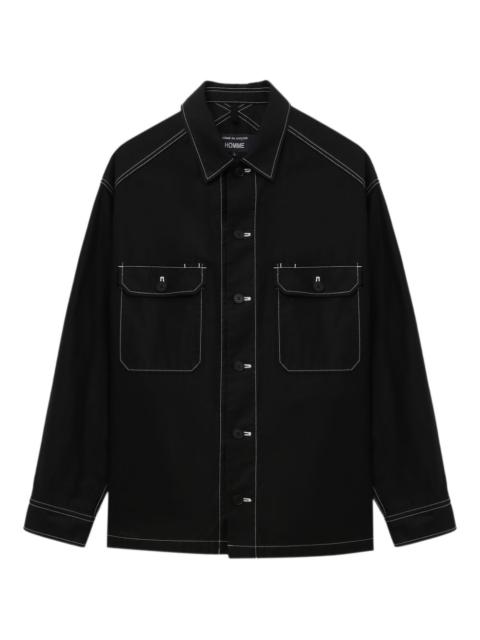 contrast-stitch pocket shirt