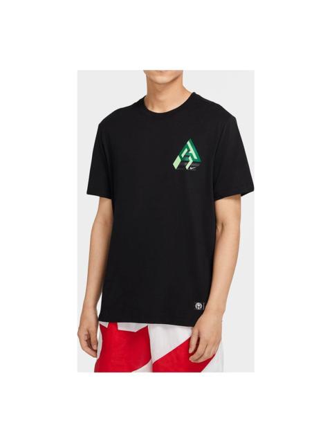 Nike Dri-FIT Giannis Logo Basketball Short Sleeve T-Shirt 'Black' CV1092-010